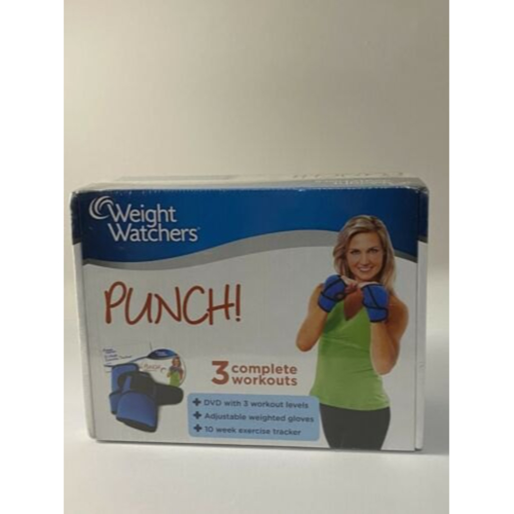 Weight Watchers Punch Workout Weighted Gloves, DVD & Exercise Tracker, Sealed